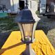 Pair of Outdoor Lamps in Tole and Glass