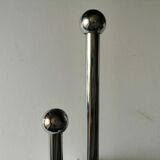Double chrome and opaline 70 's slim design wall light