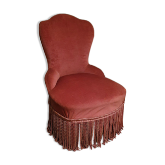 Vintage pink velvet toad chair