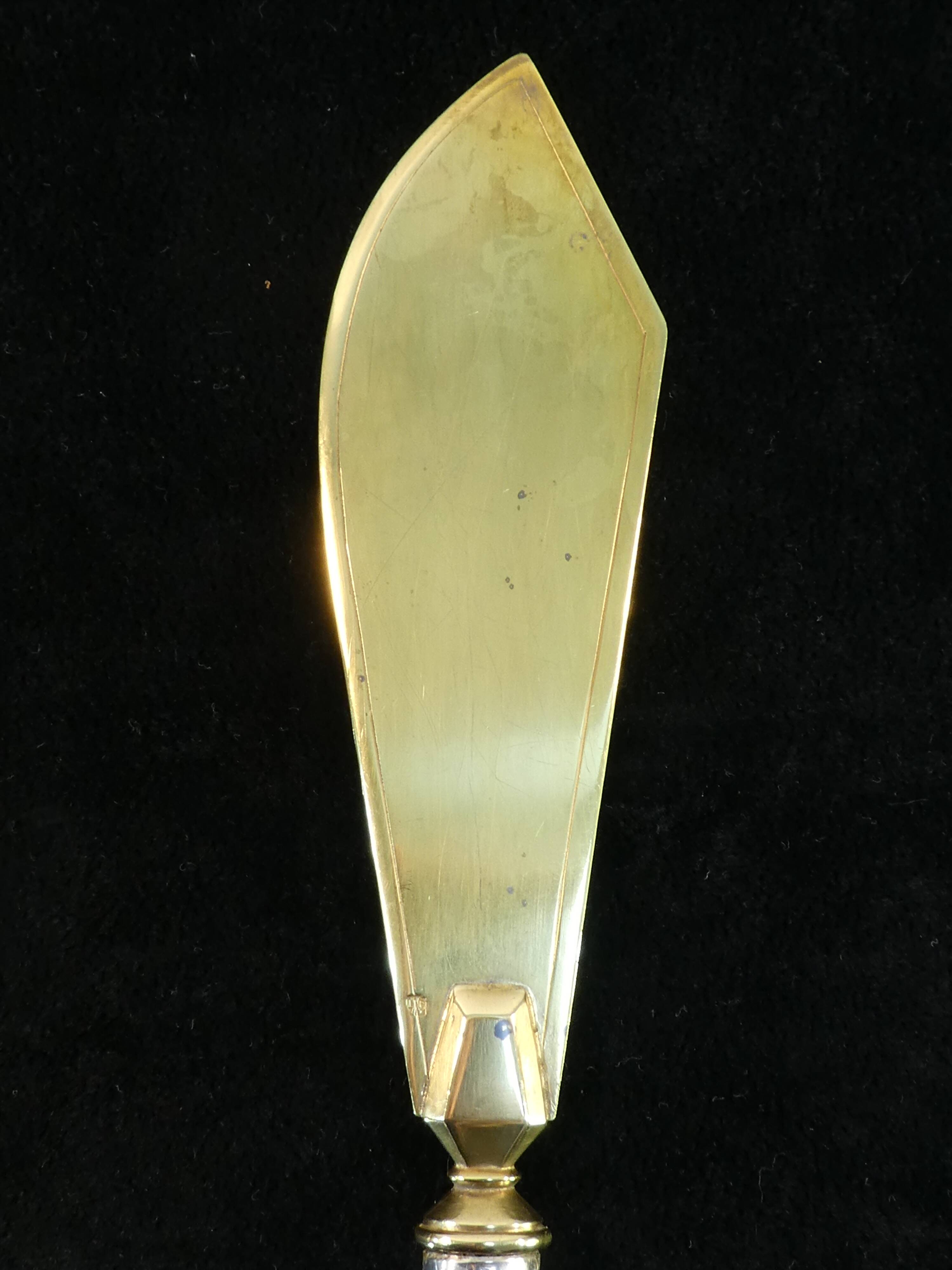 Cutlery with cake trays in silver minerva filled art deco