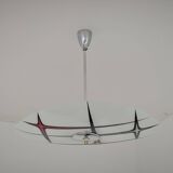 Modernist Czechoslovakian Zukov pendant light, geometric pattern, 1960