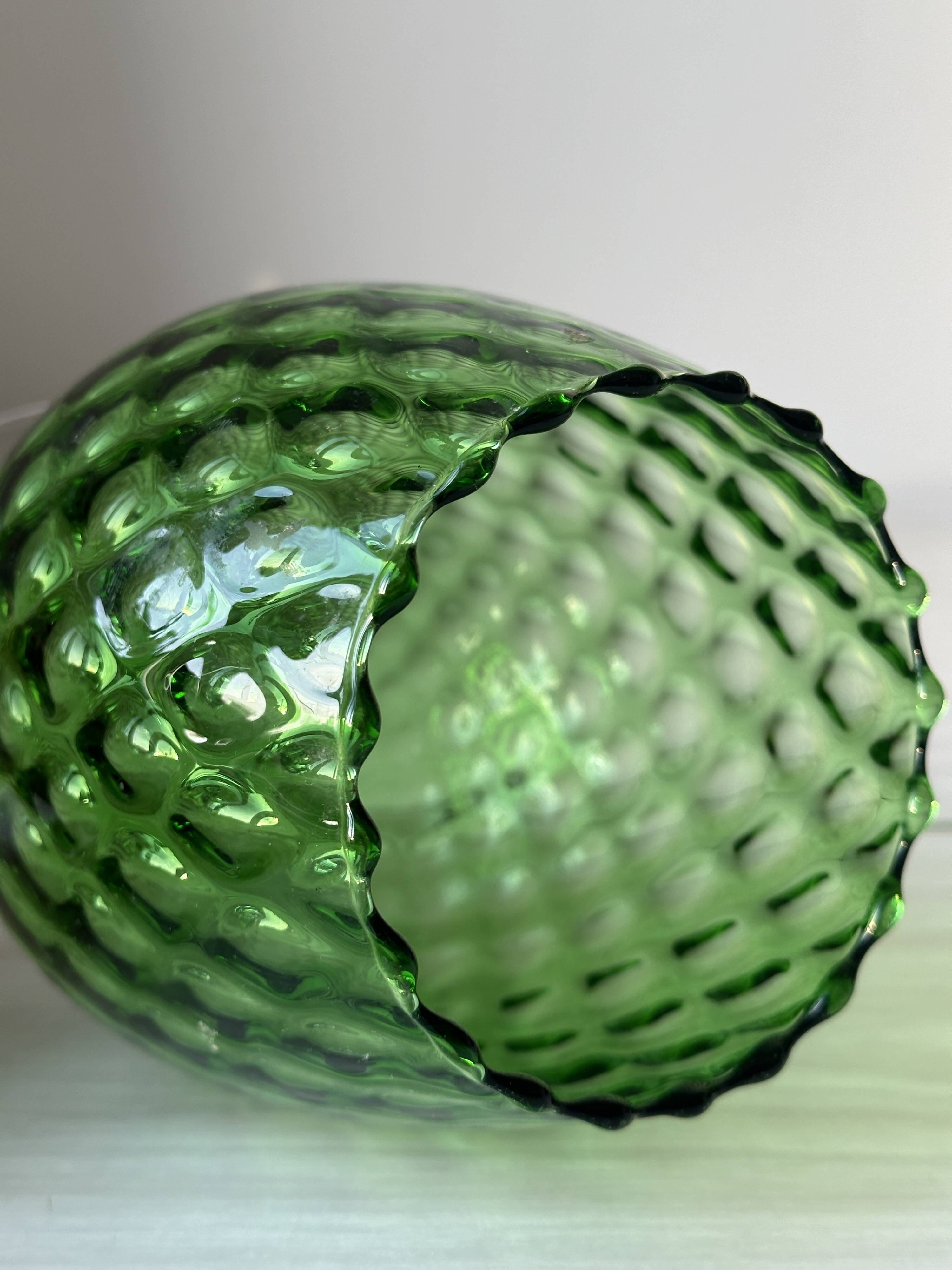 Large translucent green empoli vase