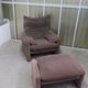 Vintage Maralunga chair and footrest by Vico Magistretti for Cassina