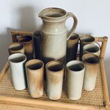 Vintage stoneware orangeade set by Michel Woop