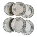 Assiettes plates anciennes H.C, terre de fer