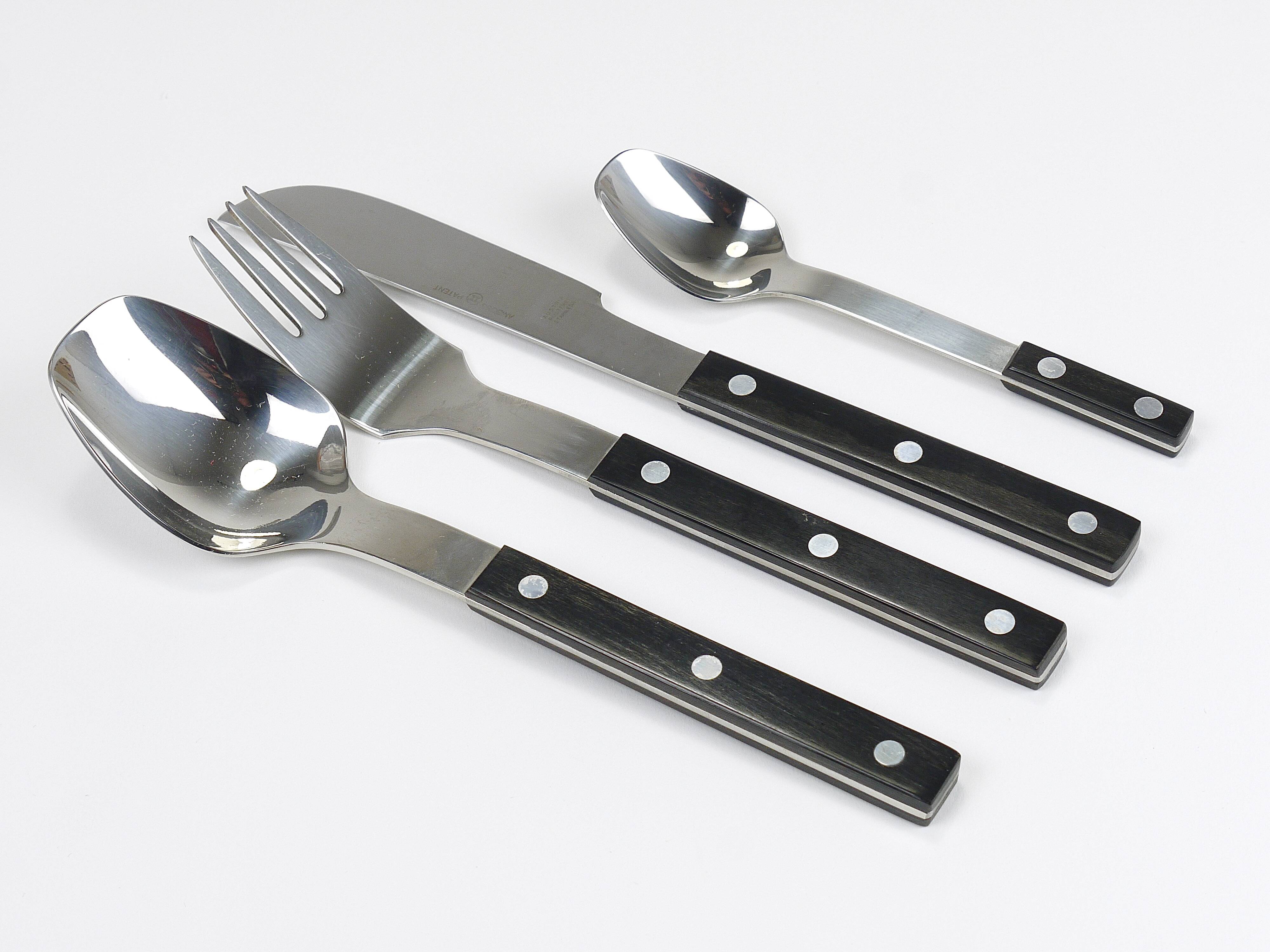 Helmut Alder Amboss Austria 2300 Flatware Cutlery for Six Persons, 1970s