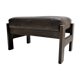 Scandinavian maroon leather stool