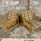 Pair of Scandinavian armchair fabric tiles