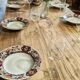 Solid oak farmhouse table "brut" 247x89, top "chocolate oak"
