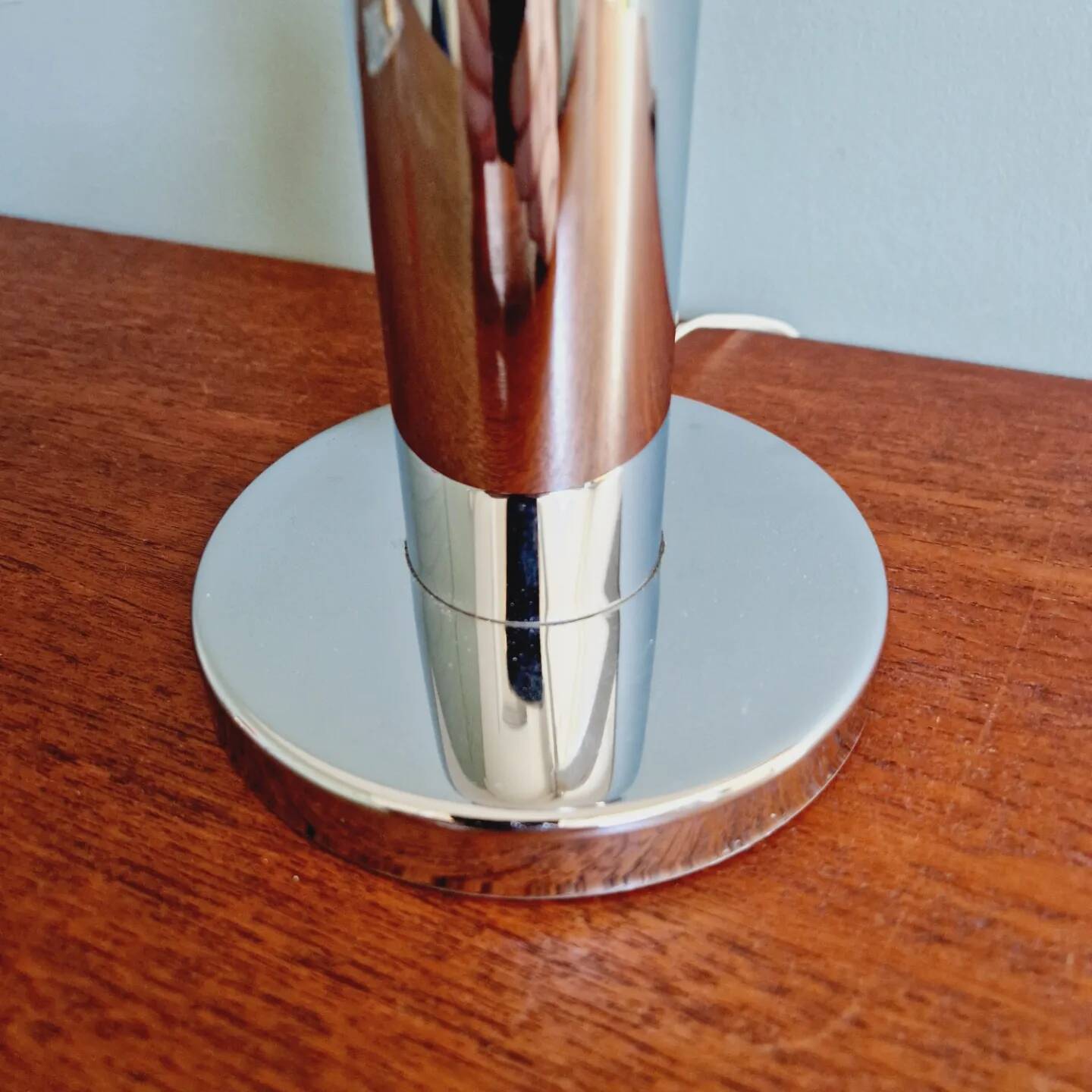Space Age tubular lamp in chrome metal, 1970s
