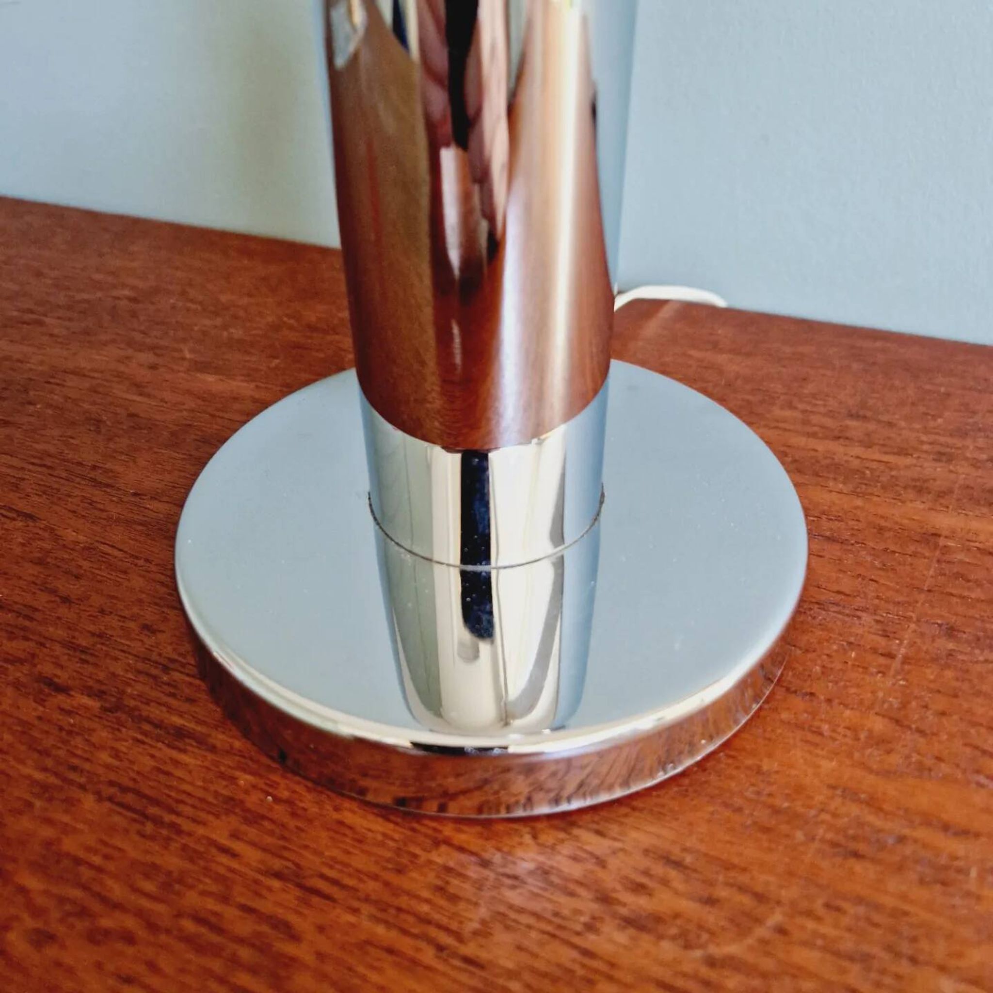 Space Age tubular lamp in chrome metal, 1970s