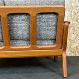 60s 70s teak sofa 2 seater couch J. Kristensen Danish Denmark Design 60s 70s
