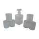 Set carafe and 6 whisky glasses years 60-70