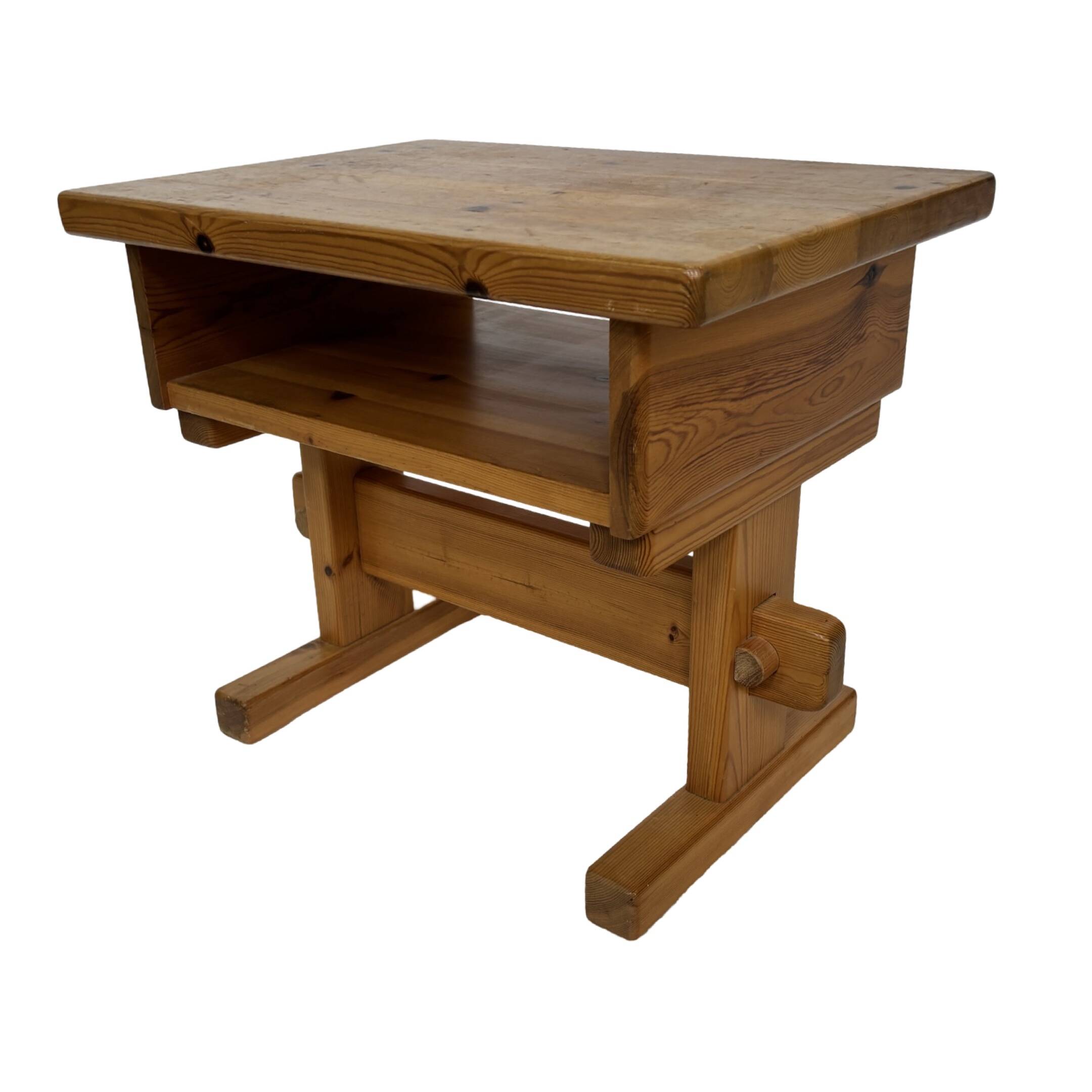 Vintage bedside table side table pinewood 70's design