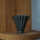 Just Andersen Art Deco Vase in Patinated Disco Metal, Denmark, 1930s, Model D20