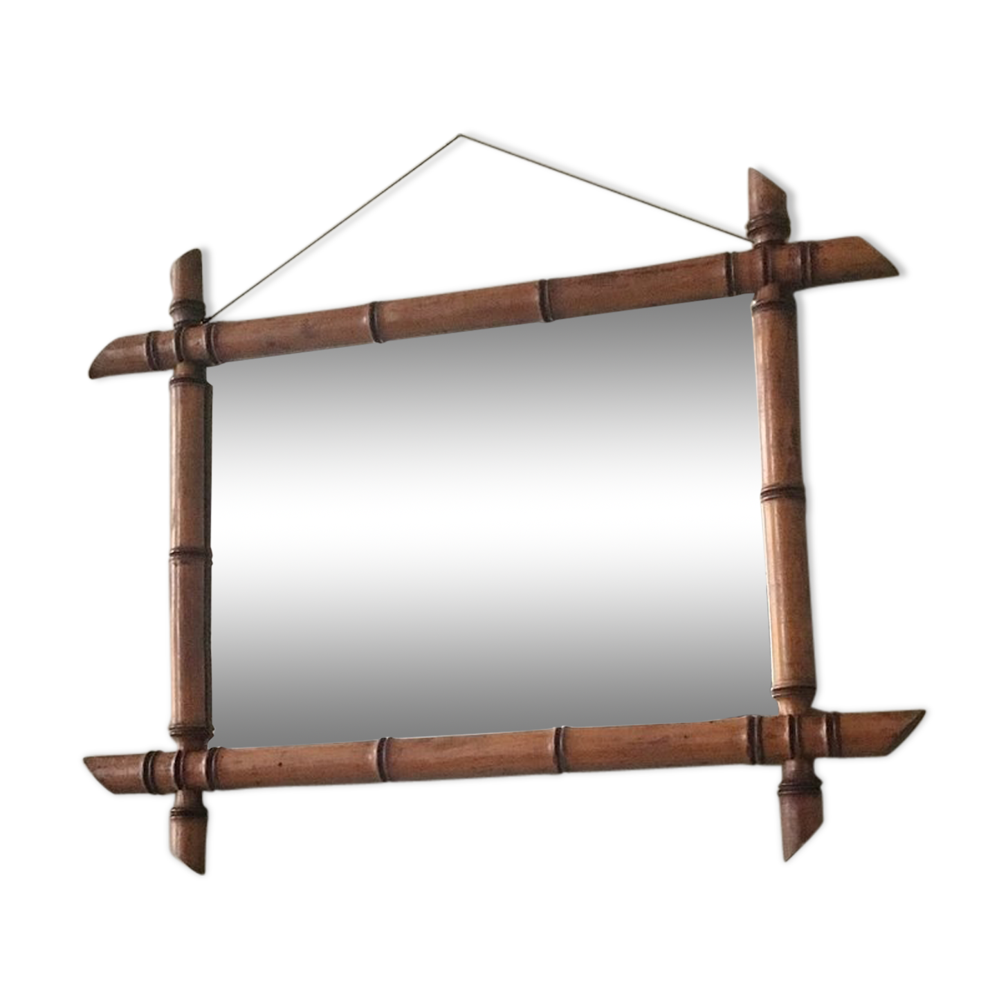 Bamboo frame mirror  60 years - 51x40cm