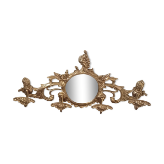 Bronze coat rack with mirror