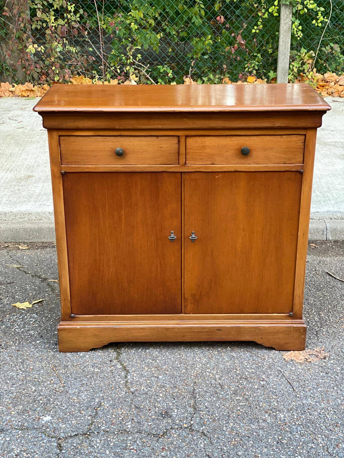 20th century solid oak satin wood sideboard