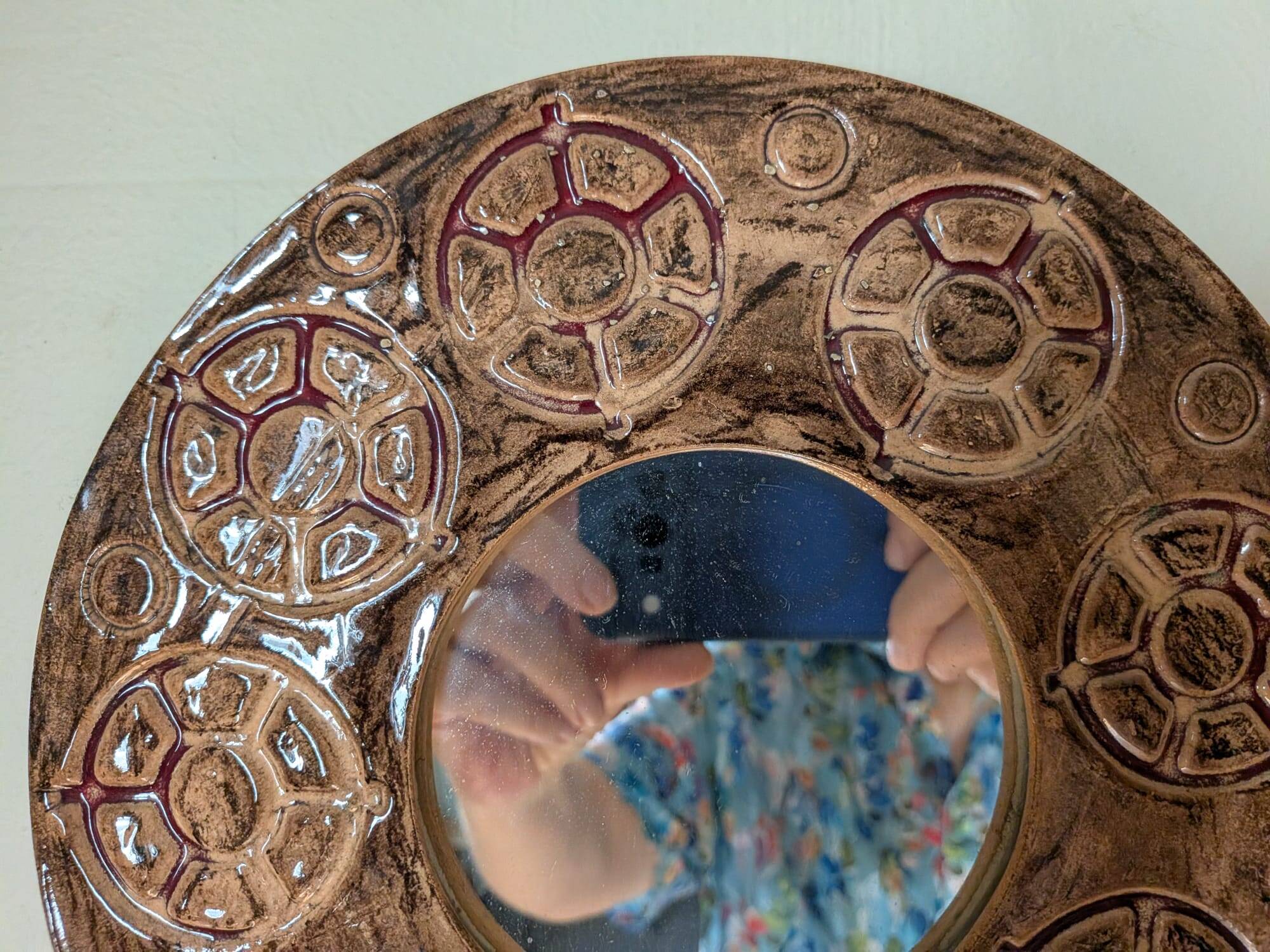 vintage ceramic mirror