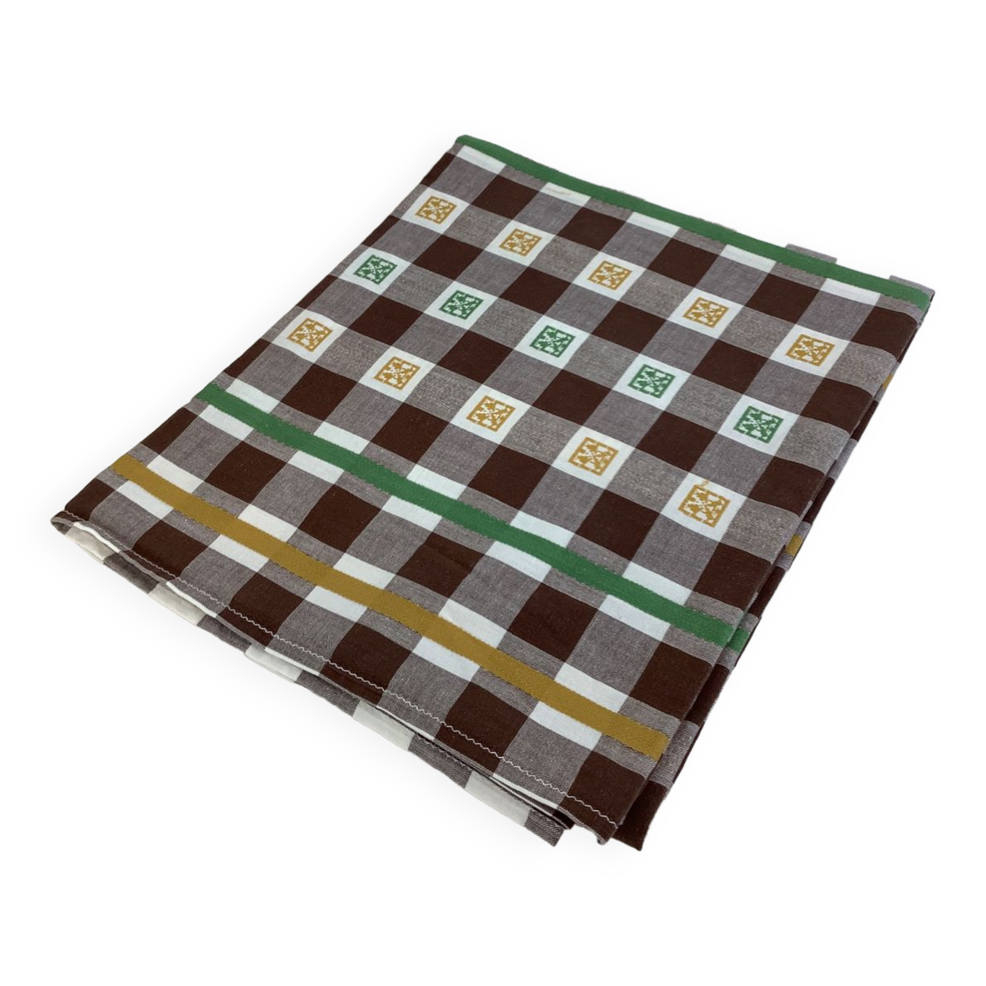 Vintage checkered tablecloth