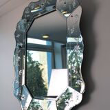 Vintage Venetian Style Faceted Mirror - 97x77cm