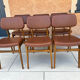 Set of 6 vintage Scandinavian dining chairs from the 1970s.