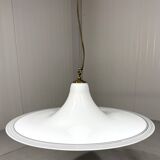 Large white glass hanging lamp by Vistosi, Italy