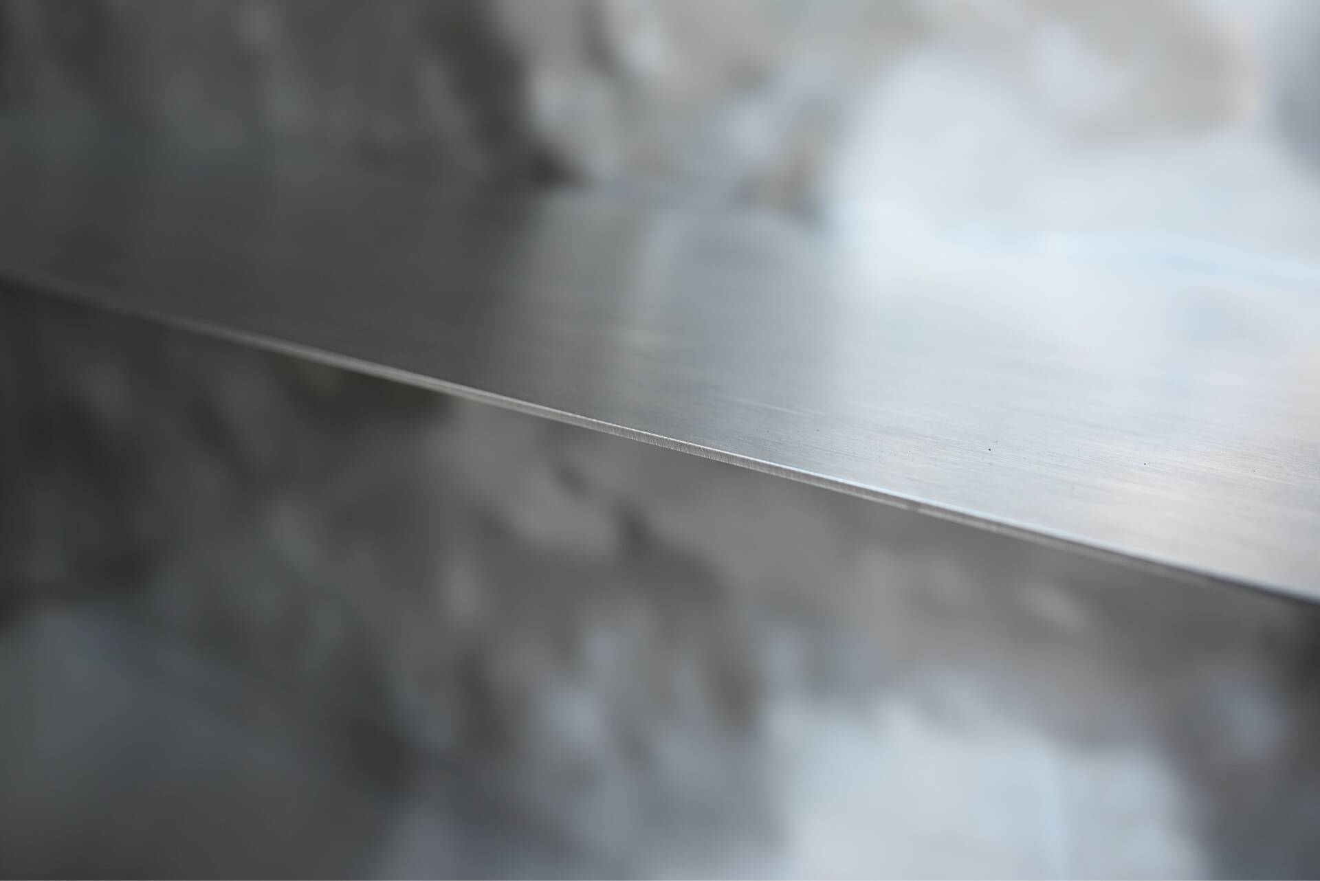 Contemporary Stainless Steel Reception Desk
