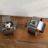 Pair of "Space age" wall lamps. 1970s