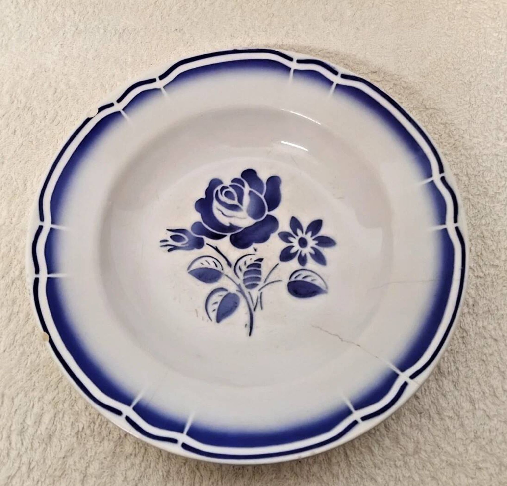 Ancienne Assiette Creuse Badonviller Vintage