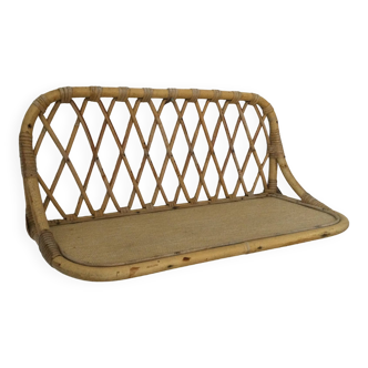 Vintage rattan shelf