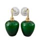 Paire d’appliques murales en opaline verte