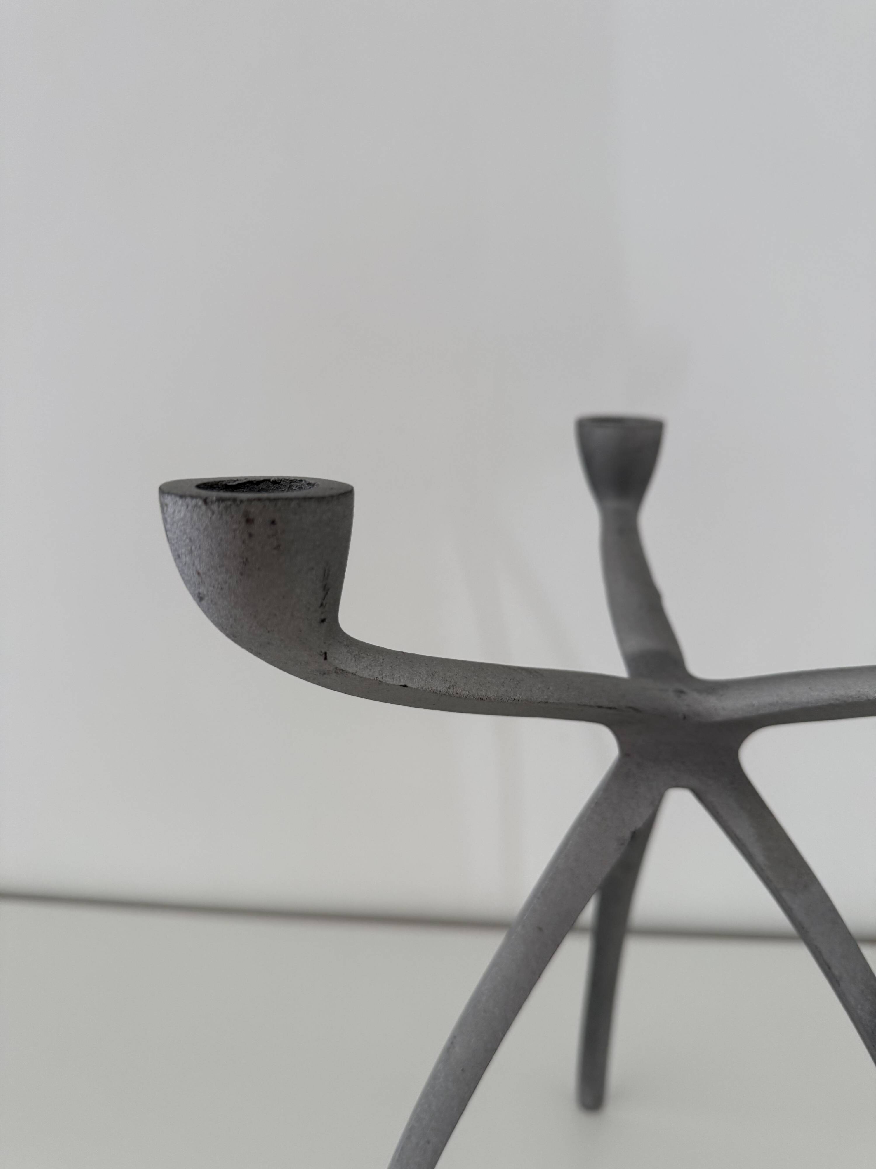 Bougeoir, chandelier tripode "Spider" space age starck eames 80s design