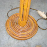 60s bamboo rattan lamp