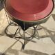 Painted and enameled sheet metal side table