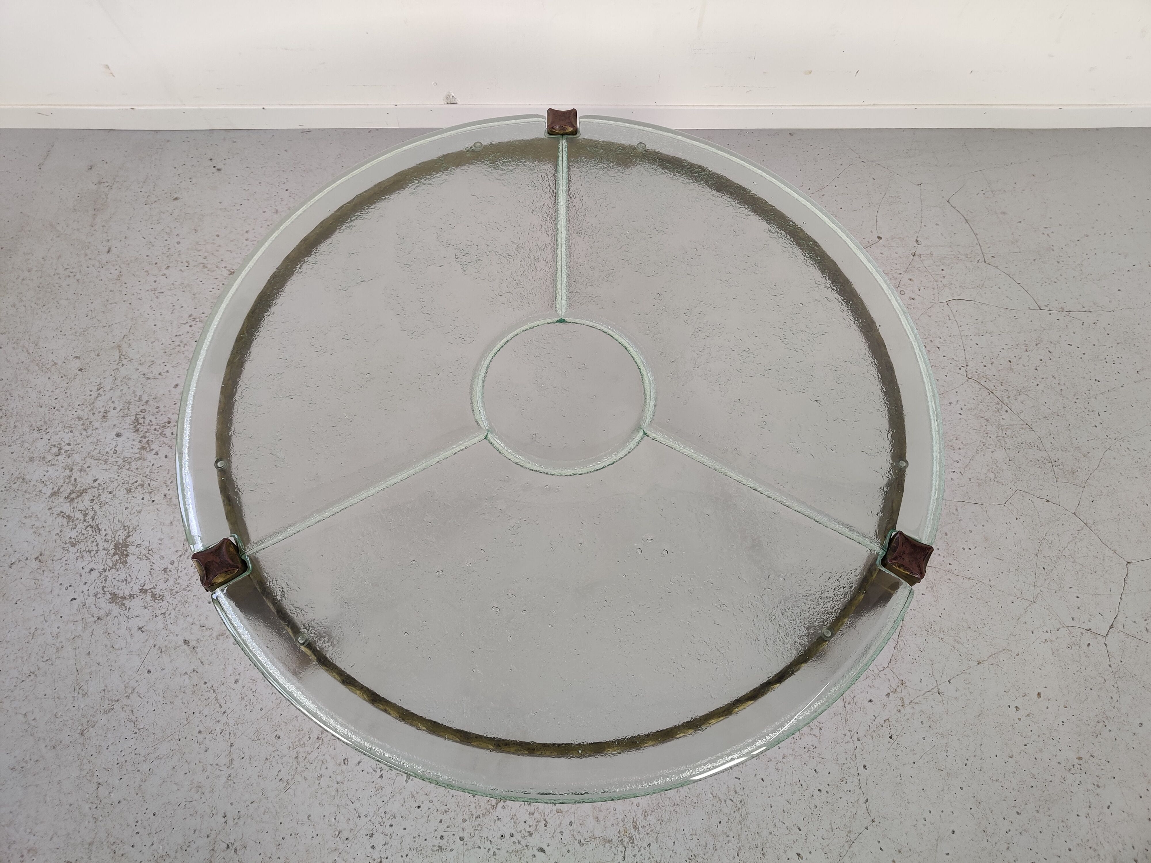 Brutalist vintage coffee table, 80s