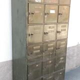 Antique metal cabinet - 18 lockers