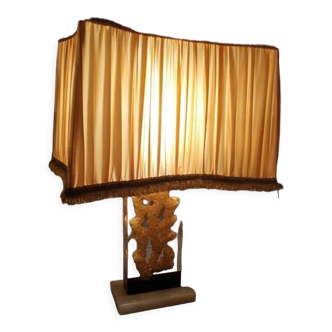 Fractal resin lamp with crystal inclusion by Pierre Giraudon