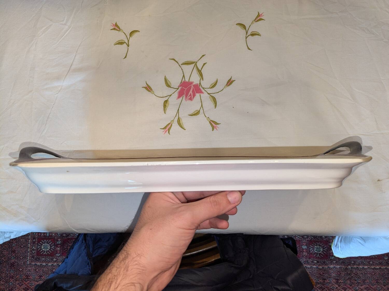 HBCM two-handled tray, mid-20th century