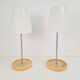 Vintage Basisk Table Lamp in Birch and Glass by Wiebke Braash for Ikea, 2000s, Set of 2