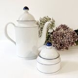 Seltmann Weiden porcelain coffee pot and sugar bowl, W Germany, 1980s