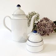Seltmann Weiden porcelain coffee pot and sugar bowl, W Germany, 1980s