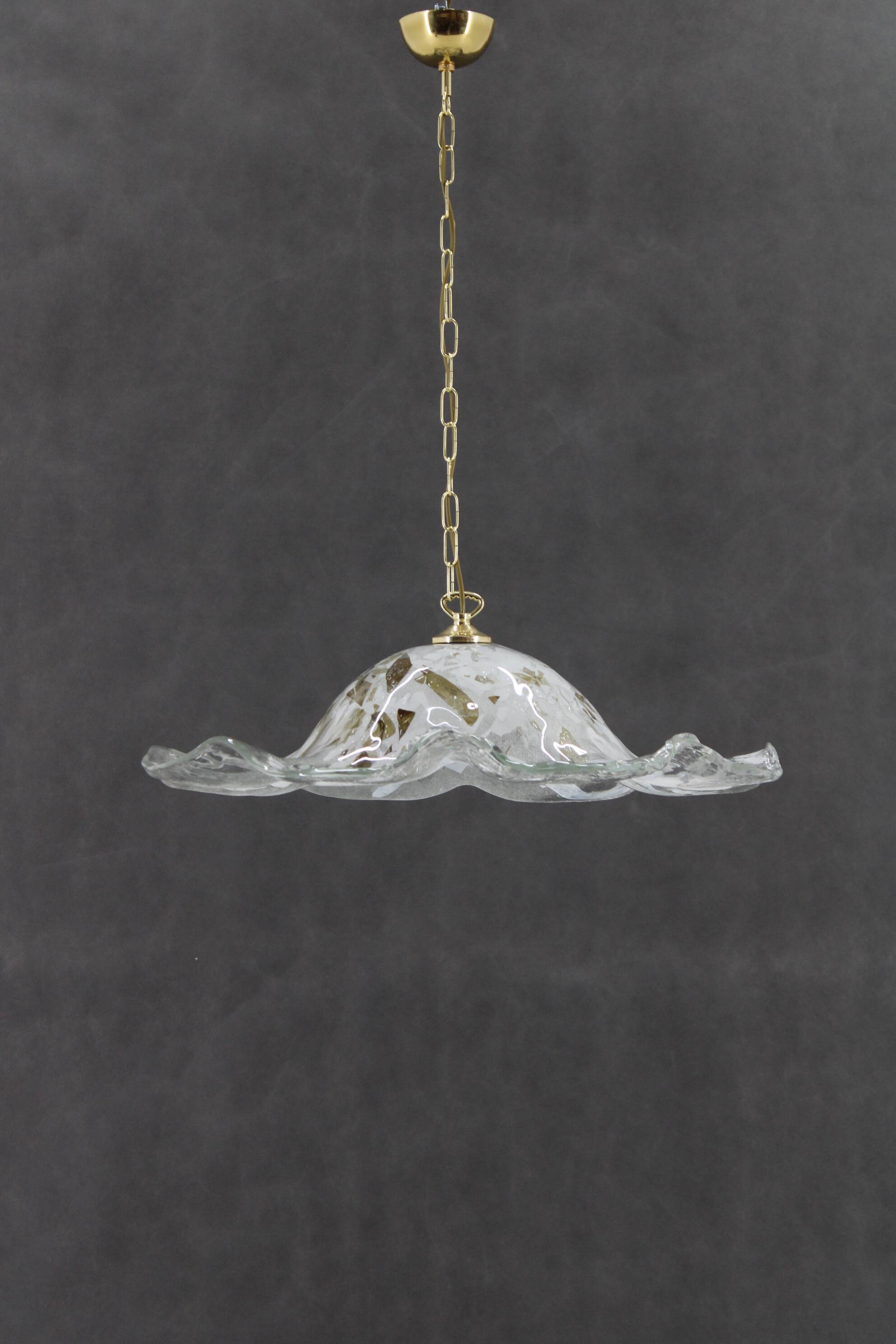 1980s Large Murano Glass Pendant Light, Italy