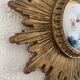 Vintage mirror 1960 sun witch gold resin - 31 cm