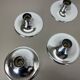 Silver disc wall lamps by Charlotte Perriand, Germany, 1970s, set of 4