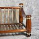 Wood and brass sofa frame, Italy, 1970s