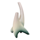 White and Green Ceramic Flower Vase Sculpture attr. to Vibi, Turin, Italy