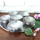 6 ice cream cups and a Guy Degrenne tray