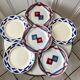 Set of 6 flat plates badonviller courville and sumatra 30s