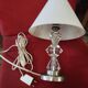 1950s crystal and chrome bedside lamp